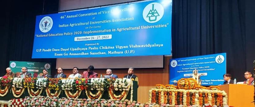 Prof. (Dr.) Indra Mani addressed the VCs Convention of IAUA held at Mathura